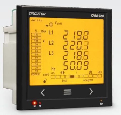Circutor cvm-c10-itf-485-ict2 3 phase power analyzer, 96x96mm panel, m55911 for sale