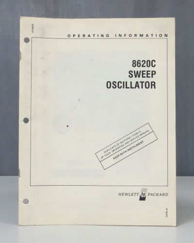 HP 8620C Sweep Oscillator Operating Manual