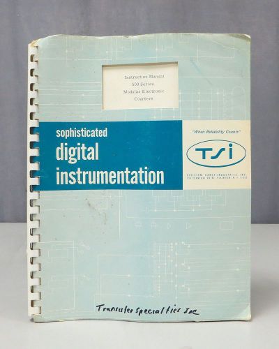 Transistor Specialties TSI 500 Series Electronic Counters Instruction Manual