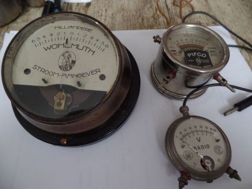 10 vintage antique volt meter radio for sale