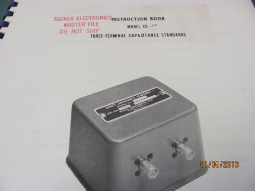 BOONTON MODEL CS-10: Three Terminal Capacitance Standards - Instruction Book