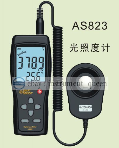 Smart Sensor AS823 Digital lux illuminance flow meter light 1~200.000lux