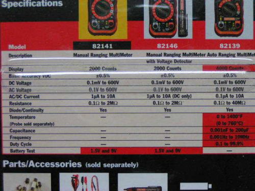 Craftsman Multimeter, Meter, Holster, Manual, Electrical, Voltage, Resistance