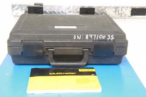 Fluke 27/fm plastic carry / storage case &amp; manual for sale