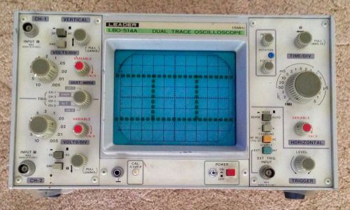 Leader lbo-514a / lbo514a dual trace analog oscilloscope vintage electronics for sale