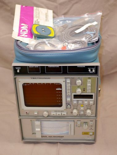 Nos new tektronix 414 ekg patient monitor heart temperature oxgyen pulse for sale