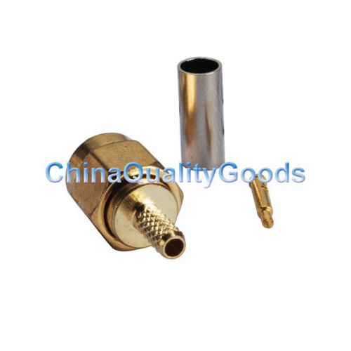 Sma crimp male connector for lmr100 rg316 rg174 cable straight rf connector for sale