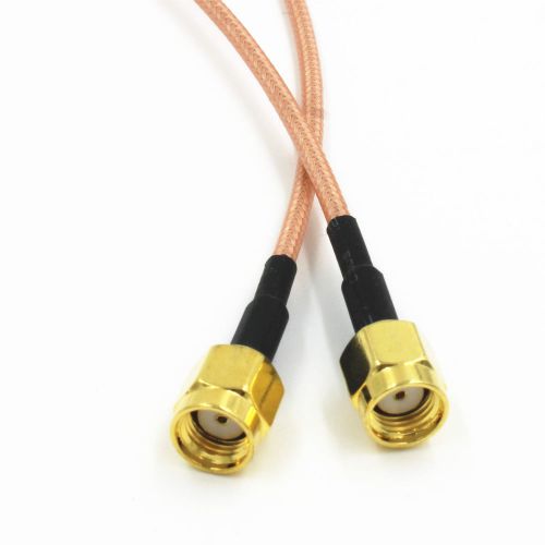 1pcs RP-SMA male to RP-SMA male plug  RG316 pigtail RF straight cable 30cm