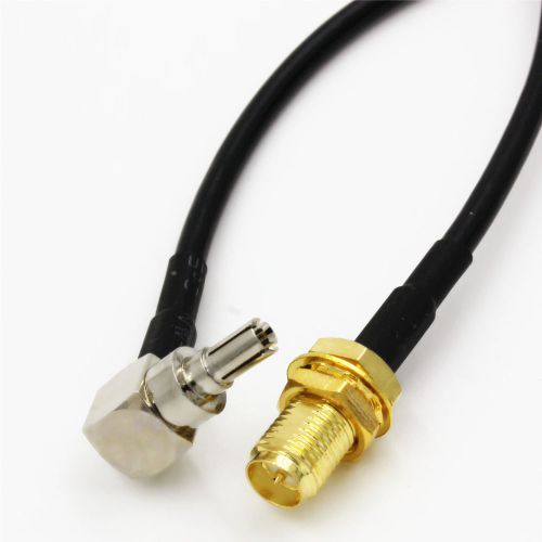 1pcs CRC9 male right angle to RP-SMA female RG174 pigtail RF cable 3G modem 20CM