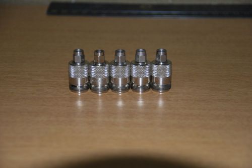 5X TYPE N FEMALE JACK TO RP-SMA MALE PLUG STRAIGHT RF COAXIAL CONNECTOR ADAPTER