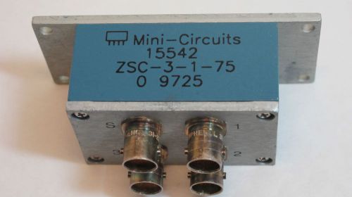 Mini-Circuits ZSC-3-1-75  3-Way Power Splitter. 1 to 200MHz, 75 Ohm, W/Brackets.