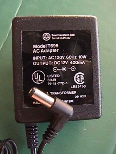 AC Power Adapter Supply SOUTHWESTERN BELL T695 For Cordless Phone