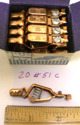 20 Solid Copper Clips, MUELLER # 51C , Made in USA
