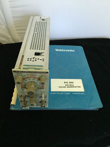 Tektronix Tek PG 502 250 MHz Pulse Generator Module With Manual