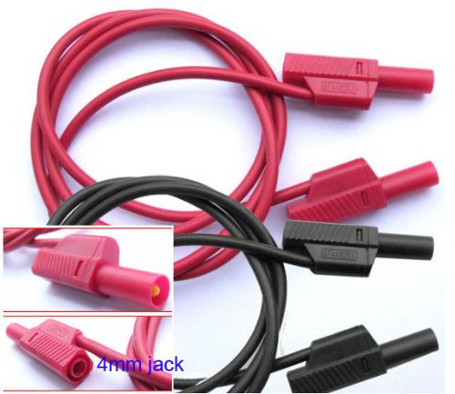 4pcs copper 4mm banana plug cables soldering for multimeter socket test probes for sale