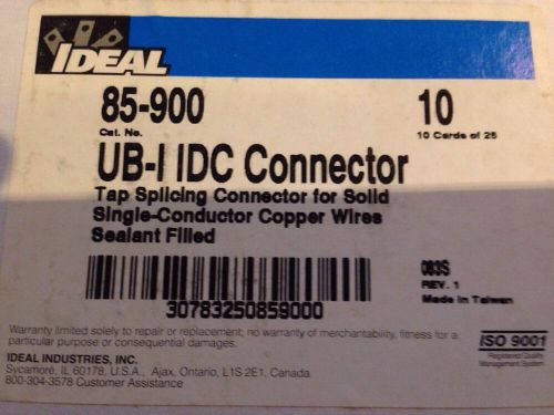 Case Of IDEAL UB-I IDC Connector Tap Splice  (85-900) **Total Of 250 Connectors*