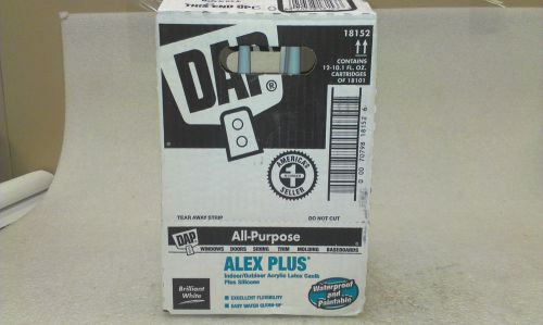 DAP 18152 10.1oz White Alex Plus Acrylic Latex Caulk with Silicone Case of 12