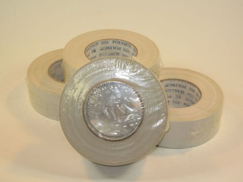 1 lot of 4 rolls - white duct tape 2in x 60yd pt# 260-203 (#1089) for sale
