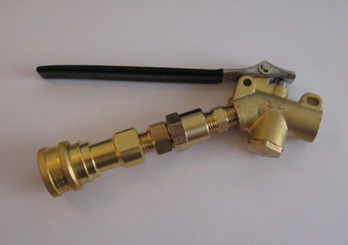1200 psi brass angle valve w/ inline strainer assmebly and female qd for sale