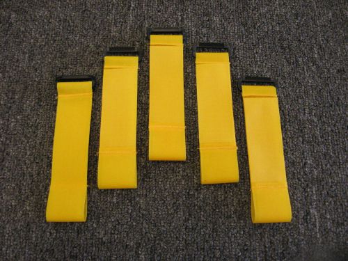 Yellow velcro hose straps, set of 5 for sale