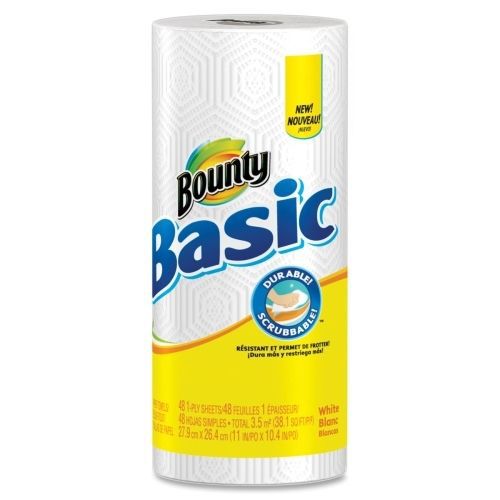 Bounty Basic 1-ply Paper Towels - 1 Ply - 1 Roll - 11&#034; x 10.40&#034; - White