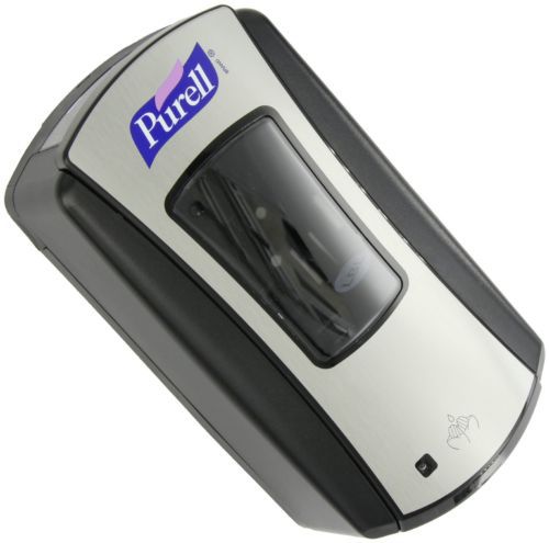 Purell hand sanitizer touch free dispenser, chrome/black, 4 d batteries included for sale