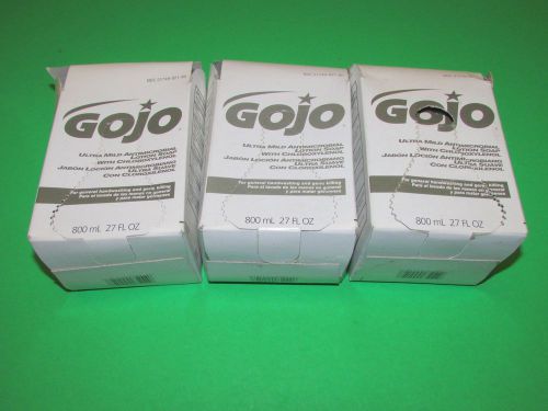 Gojo 9212 Ultra Mild Antimicrobial Lotion Soap 800ml Refill, lot of 3 New