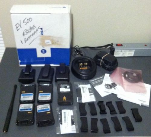 Lot of motorola ex500 radio batteries and accessories for sale