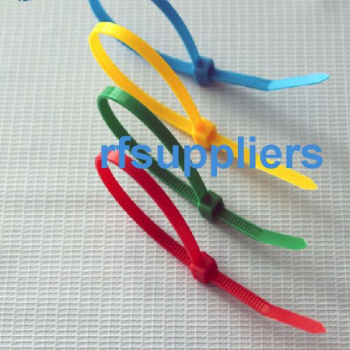 100pcs new colorized network cable cord wire strap zip tie nylon 4.8*200mm hot for sale