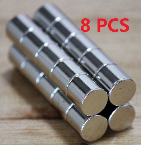 8 pcs n52 cylinder 10x10mm neodymium permanent magnets craft 2/5&#034;*2/5&#034; for sale