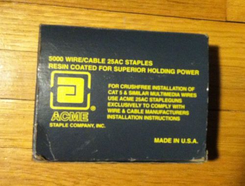 ACME 5000 WIRE /CABLE 25AC STAPLES FOR 25 AC STAPLE GUN