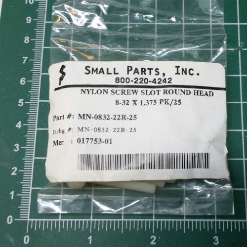 8-32 x 3/8&#034; .375&#034; nylon pan head phillips machine screws- pack of 25 for sale