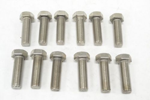 LOT 12 THE F593H316 STAINLESS HEX CAP SCREW STANDARD 5/8 - 10 X 2-1/2 B247194