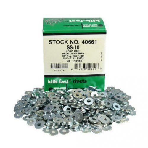 SS-10  3/16&#034; Steel Back-Up Washers (Box of 500)