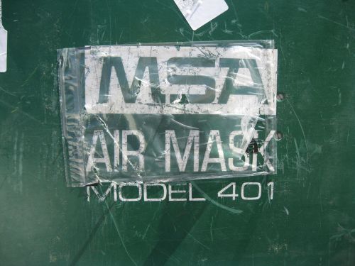 MSA MODEL 401 AIR MASK AND HARNESS / AIR TANK HOLDER