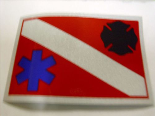 Divers scuba medical emt star of life &amp; fire  decal sticker for sale