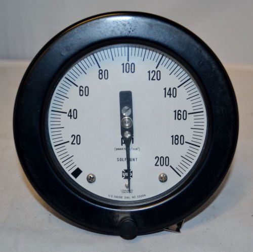 Us gauge division 4 1/2&#034; 200 psi pressure gauge 1985 production gauge (used) for sale