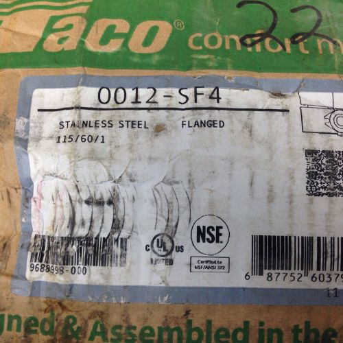 Taco 0012-sf4 circulator - stainless steel 1/8 hp - 1-1/2&#034; flanges for sale
