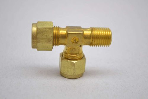 New swagelok b-600-3tmt brass male run tee 3/8in tube 1/4in npt fitting d430433 for sale