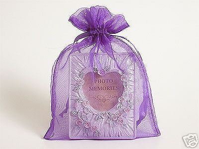 20 PCS 5x7 Purple Organza Fabric Bags, Party Favor Gift