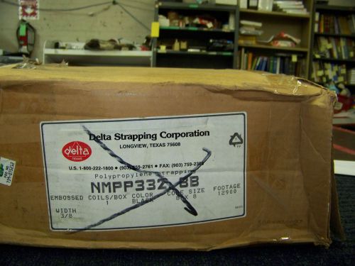Delta Strapping Polypropylene Black Core Size 8 X 8 Footage 12900 Width 3/8