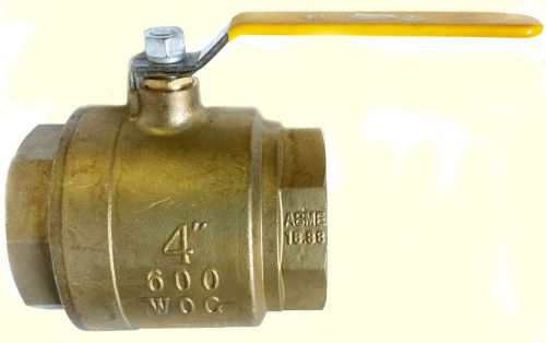 4&#034; NPT Full Port Brass Ball Valve 600 WOG