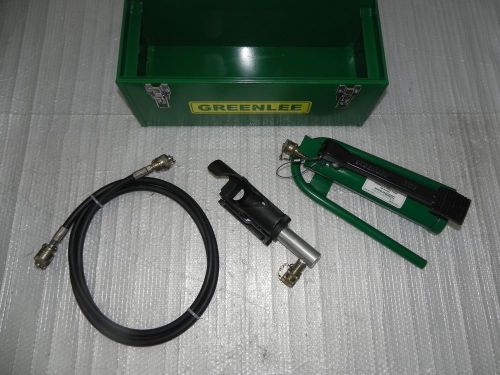Greenlee 800 Cable bender with 1725 Hydraulic Foot Pump , Hose, and metal case