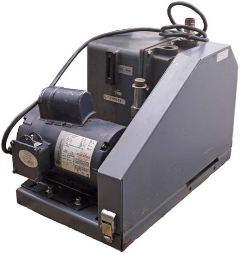 Welch 1402 duoseal rotary vane vacuum pump w/franklin 1/2hp 1725rpm motor for sale
