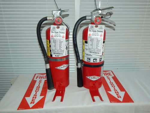 Fire extinguisher - 5lb abc dry chemical  - lot of 2 (blemished) for sale