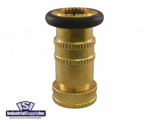 1-1/2&#034; npt brass fire hose nozzle w/bumber made in usa for sale