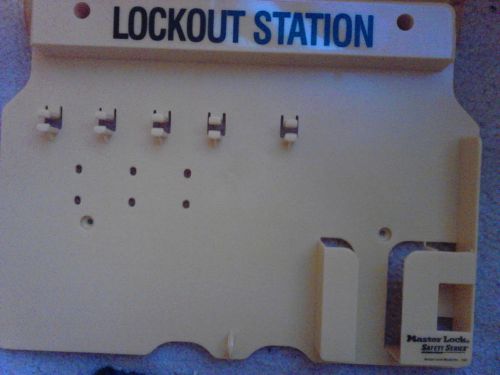Brand new-master lock covered lockout station, padlock, empty for sale