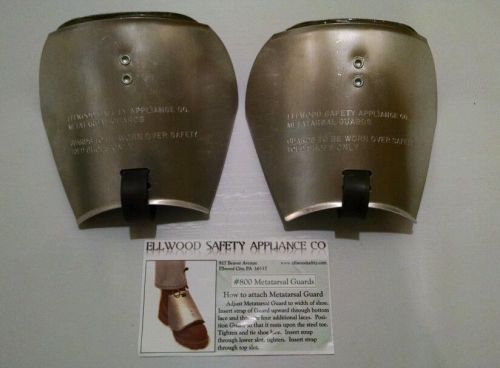 Ellwood Safety Appliance Metatarsal Foot Support Shoe Guards #800 Aluminum NIB