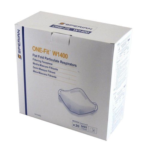 SPERIAN 14110452G FLAT FOLD DISPOSABLE PARTICULATE RESPIRATOR-PACK OF 20
