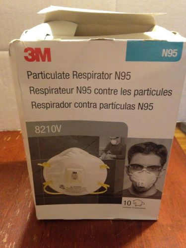 3m particulate respirator 8210v, n95 respiratory protection lot of 9 - free ship for sale